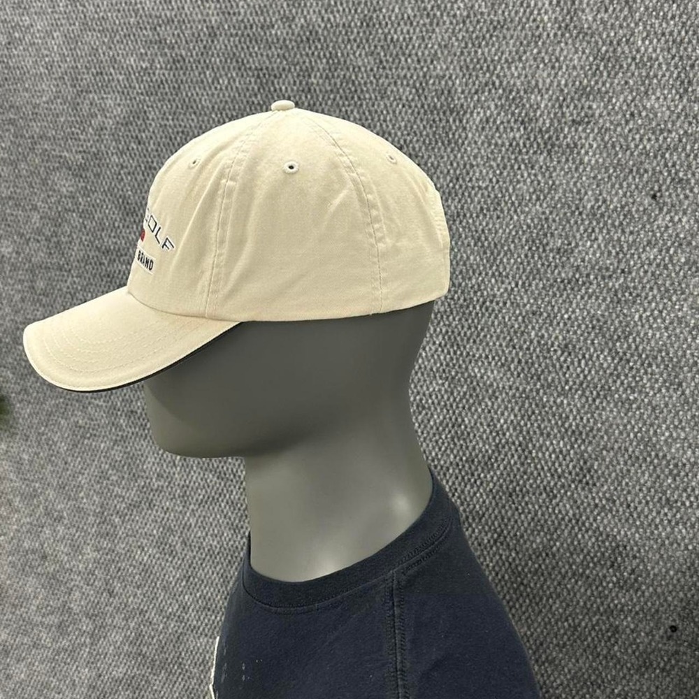 Vintage Y2K Nike Golf Authentic Brand Strapback Dad Hat Cap Cream Khaki - Picture 4 of 8